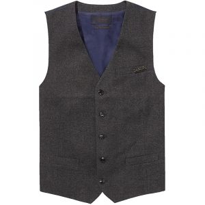 SCOTCH & SODA CLASSIC NEPS WOOL QUALITY MEN'S GILLET 139497-0217-GREY