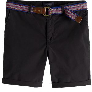 SCOTCH & SODA MEN'S WASHED CHINOS SHORTS 148911 - 0008 BLACK