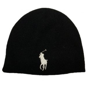 POLO RALPH LAUREN BIG PONY WATCH CAP A81 A2244 W0040 A0FED-BLACK /WHITE