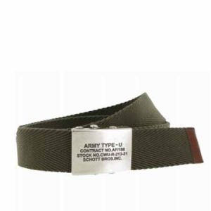 SCHOTT NYC 40MM BELT POLYESTER STRAP BELT16937-KHAKI