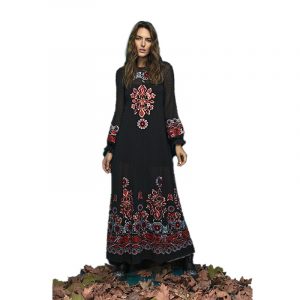 MANOLO POLKA DOT DRESS FI 19099-BLACK