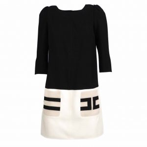 ELISABETTA FRANCHI DRESS AB90896E2 BLACK/WHITE