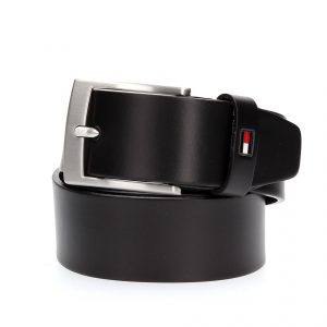 TOMMY HILFIGER ADAN LEATHER BELT 3.5 ADJ AM0AM04478 002-BLACK