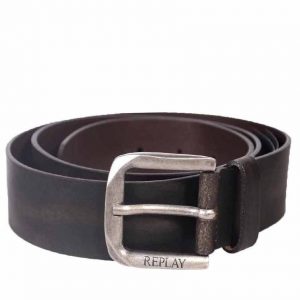 REPLAY LEATHER BELT AM2453.000 A3001E.128-BROWN