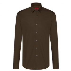 HUGO BOSS C-JENNO SHIRT 50289499-206-DARK BROWN