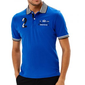 LA MARTINA POLO S/S PIQUET STRETCH LMP301 PK001 07051-ROYAL SURF THE WEB