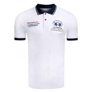 LA MARTINA MAN POLO PIQUET STRETCH LMPM30 PK001 00001-OPTIC WHITE