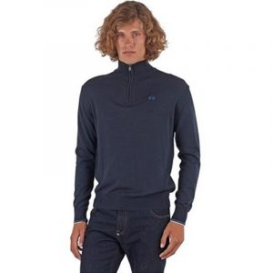 LA MARTINA TRICOT HALF ZIP OMS003 YW020 07017-NAVY