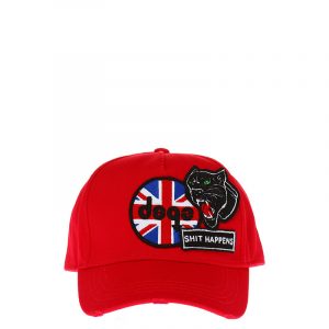 DSQUARED2 PATCHED BASEBALL CAP S17BC1005 05C 4065-RED