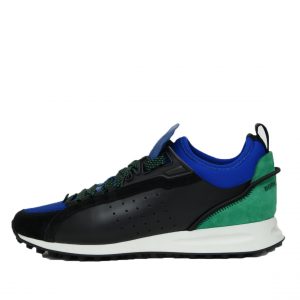 DSQUARED2 LACE-UP LOW TOP SNEAKERS SNM0036 01502335-M1604-NERO/BLU ELETTRICO