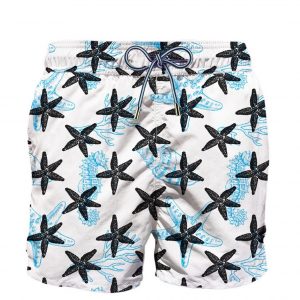 MC2 SWIM SHORTS GUSTAVIA VELVET FIVESTAR IN SEA GUS0004 FVIS01 WHITE