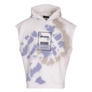RELIGION SCOPE SLEEVELESS SWEAT 11TSCW19-WINTER WHITE/TIE DYE