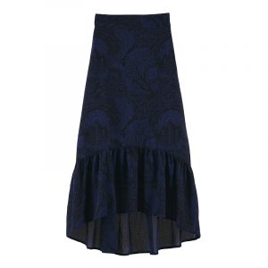 SCOTCH & SODA STORYTELLING MAXI SKIRT 160573-0218-BLUE/BLACK/COMBO B