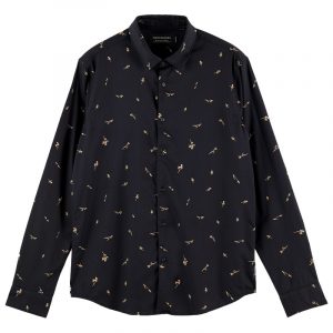 SCOTCH & SODA CLASSIC ALL-OVER PRINTED SHIRT 160773-0218-DARK BLUE/COMBO B