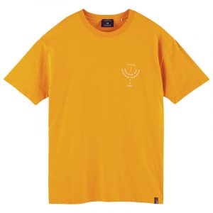 SCOTCH & SODA CREWNECK T-SHIRT WITH CHEST ARTWORK 160848-0041-RUST
