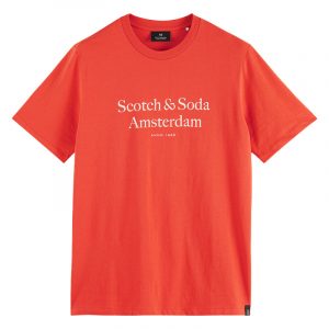 SCOTCH & SODA COTTON LOGO ARTWORK T-SHIRT 160860-2746-CHILLI PEPPER