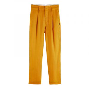 SCOTCH & SODA TAILORED PANTS IN SHINY VISCOSE BLEND 161548-0649-MARIGOLD