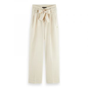 SCOTCH & SODA HIGH RISE PANT IN TWILL QUALITY 161566-0003-ECRU