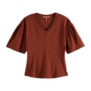 SCOTCH & SODA ENGINEERED T-SHIRT 161702-2042-SIENNA RED