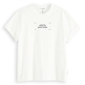 SCOTCH & SODA T-SHIRT WITH CORE GRAPHIC 161709-0006-WHITE