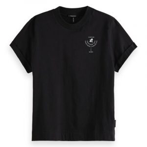 SCOTCH & SODA T-SHIRT WITH CORE GRAPHIC 161709-0008-BLACK