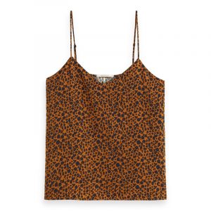 SCOTCH & SODA JERSEY AND WOVEN TANK 162162-0220-ANIMAL PRINT/COMBO D