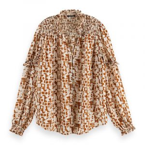 SCOTCH & SODA SHEER SHIRT WITH ALL OVER PRINT 162233-0219-MULTICOLOR/COMBO C