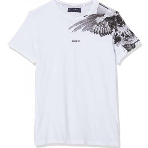 RELIGION SKULL WINGS T-SHIRT 19BSNF02-WHITE