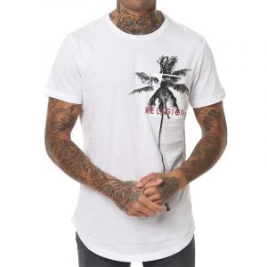 RELIGION POCKET PALM TEE T-SHIRT 19EPPF30-WHITE