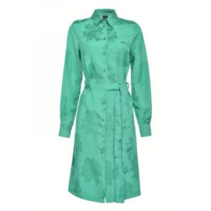 PINKO FLORAL JACQUARD SHIRTWAISTER DRESS 1G160J 8405 X08-AMAZONIA