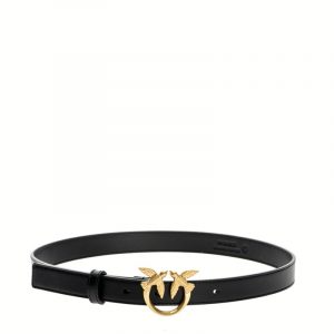 PINKO HIGH-WAIST NARROW LOVE BIRDS BELT 1H20VY Y6XF Z99-BLACK