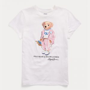 POLO RALPH LAUREN PICNIC POLO BEAR T-SHIRT 211838100001-WHITE