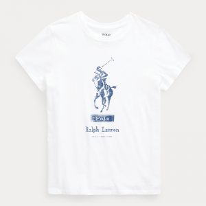 POLO RALPH LAUREN BIG PONY COTTON T-SHIRT 211838131002-WHITE
