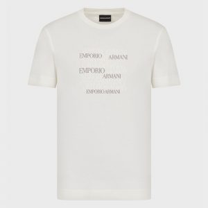 EMPORIO ARMANI SUPIMA T-SHIRT 3K1TD6 1JSHZ 0101-BIANCO CALDO