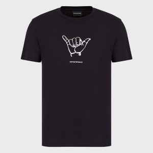 EMPORIO ARMANI SUPIMA T-SHIRT 3K1TE3 1JSHZ 0920-BLU NAVY