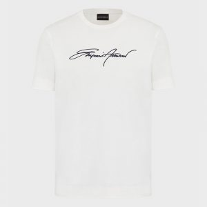 EMPORIO ARMANI SILKY T-SHIRT 3K1TL6 1JULZ 0101-BIANCO CALDO