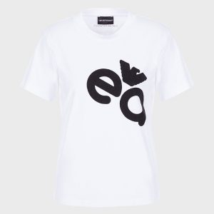 EMPORIO ARMANI STRETCH T-SHIRT 3K2T7M 2J07Z 0100-BIANCO OTTICO