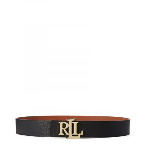 LAUREN RALPH LAUREN REVERSIBLE LOGO BELT 412754806001âˆ’BLACK/TAN