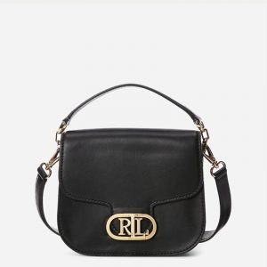 LAUREN RALPH LAUREN LEATHER SMALL ADDIE CROSSBODY 431818730001âˆ’BLACK