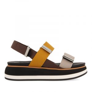 GIOSEPPO UEBANDALE PLATFORM SANDALS 62956-YELLOW