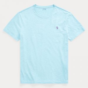 POLO RALPH LAUREN CUSTOM SLIM FIT CREWNECK T-SHIRT 710671438125-WATCHHILL BLUE HEATHER/C4324