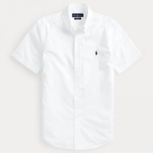 POLO RALPH LAUREN CUSTOM FIT NATURAL STRETCH POPLIN SHIRT 710795273002-WHITE