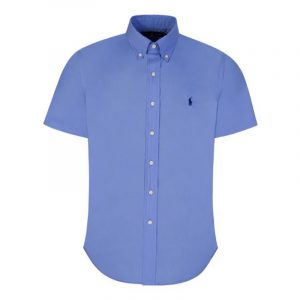 POLO RALPH LAUREN CUSTOM FIT NATURAL STRETCH POPLIN SHIRT 710795273008-PERIWINKLE BLUE