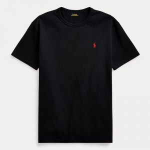 POLO RALPH LAUREN CLASSIC FIT JERSEY CREWNECK T-SHIRT 710811284001-POLO BLACK/C3870