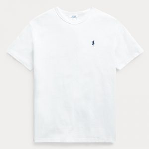 POLO RALPH LAUREN CLASSIC FIT JERSEY CREWNECK T-SHIRT 710811284002-WHITE/C7996
