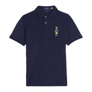 POLO RALPH LAUREN EMBROIDERED BEAR POLO SHIRT 710835783001-NEWPORT NAVY
