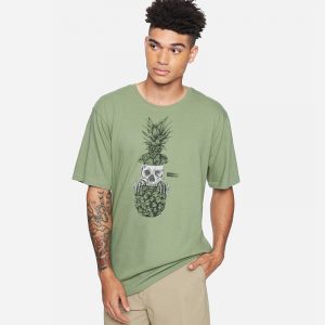 HURLEY EVERYDAY WASHED PEEKS T-SHIRT CZ6042-H330-SPIRAL SAGE