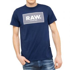 G-STAR RAW BOXED GR R T S/S T-SHIRT D16375-336-1305-IMPERIAL BLUE