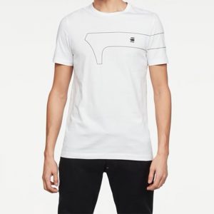 G-STAR RAW ONE GR SLIM R T S/S T-SHIRT D16404-336-110-WHITE