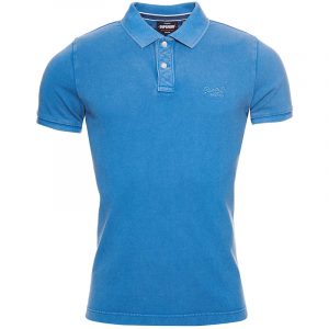 SUPERDRY VINTAGE DESTROYED S/S PIQUE POLO-M1110014A-7SP-HERALDIC BLUE